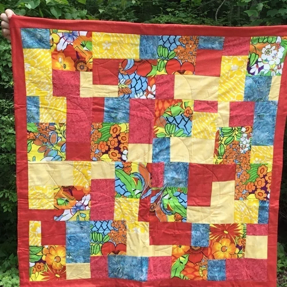 NWT Handcrafted Bright Quilt